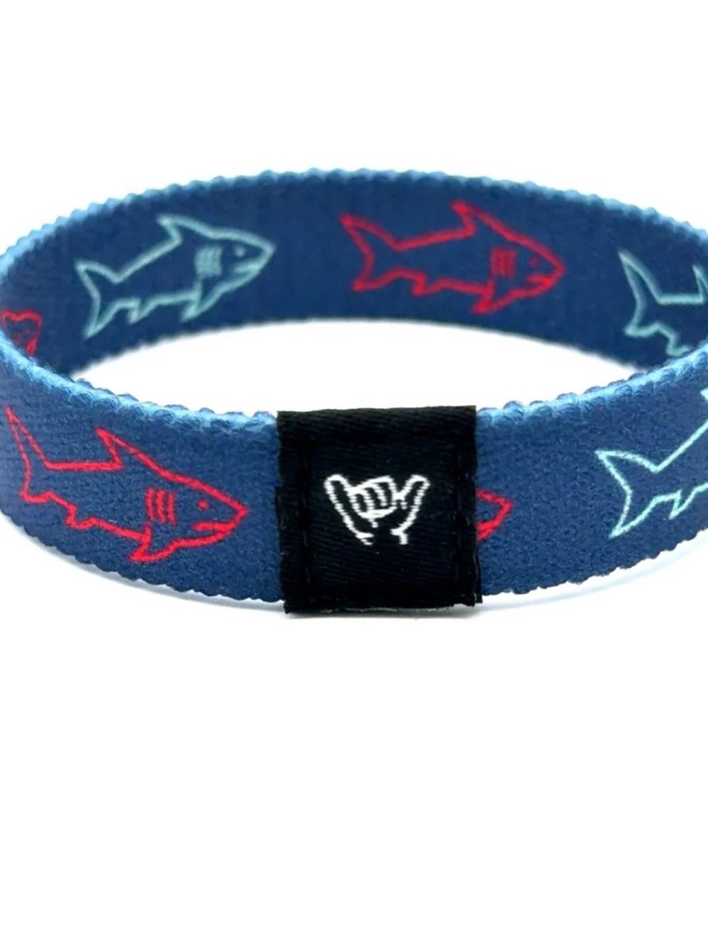 Hang loose brand Shark Print Elastic Wristband
